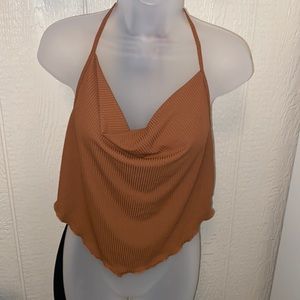 Brown halter top